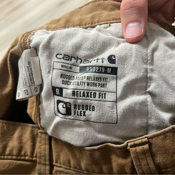 Carhartt Duck Utility Work Pants Mens 34x34 Flex Canvas Carpenter BN3279 READ DE - Picture 10 of 10